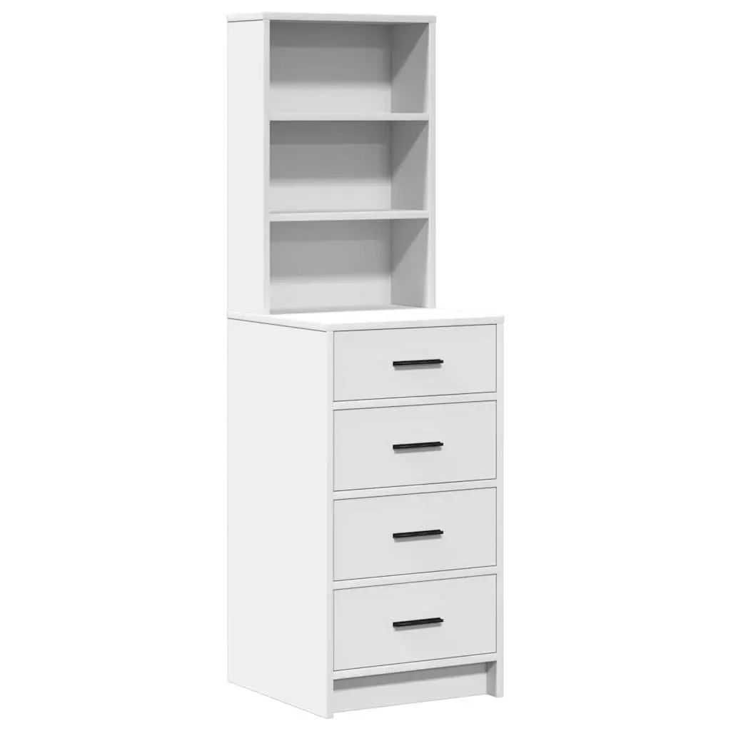 White Dressing Table Bedroom Vanity Unit Modern Storage Desk with LED Lights