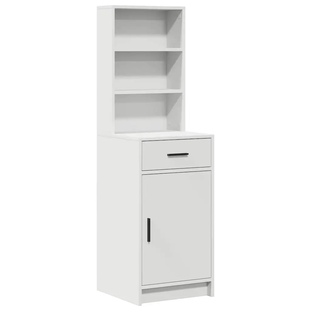Dressing Table Engineered Wood 2 pcs White with LED Mirror Lights