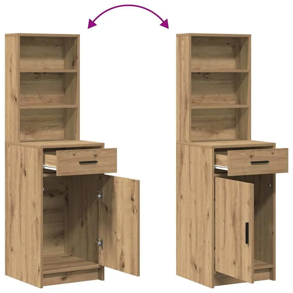 Dressing Table Engineered Wood 2 Piece Brown