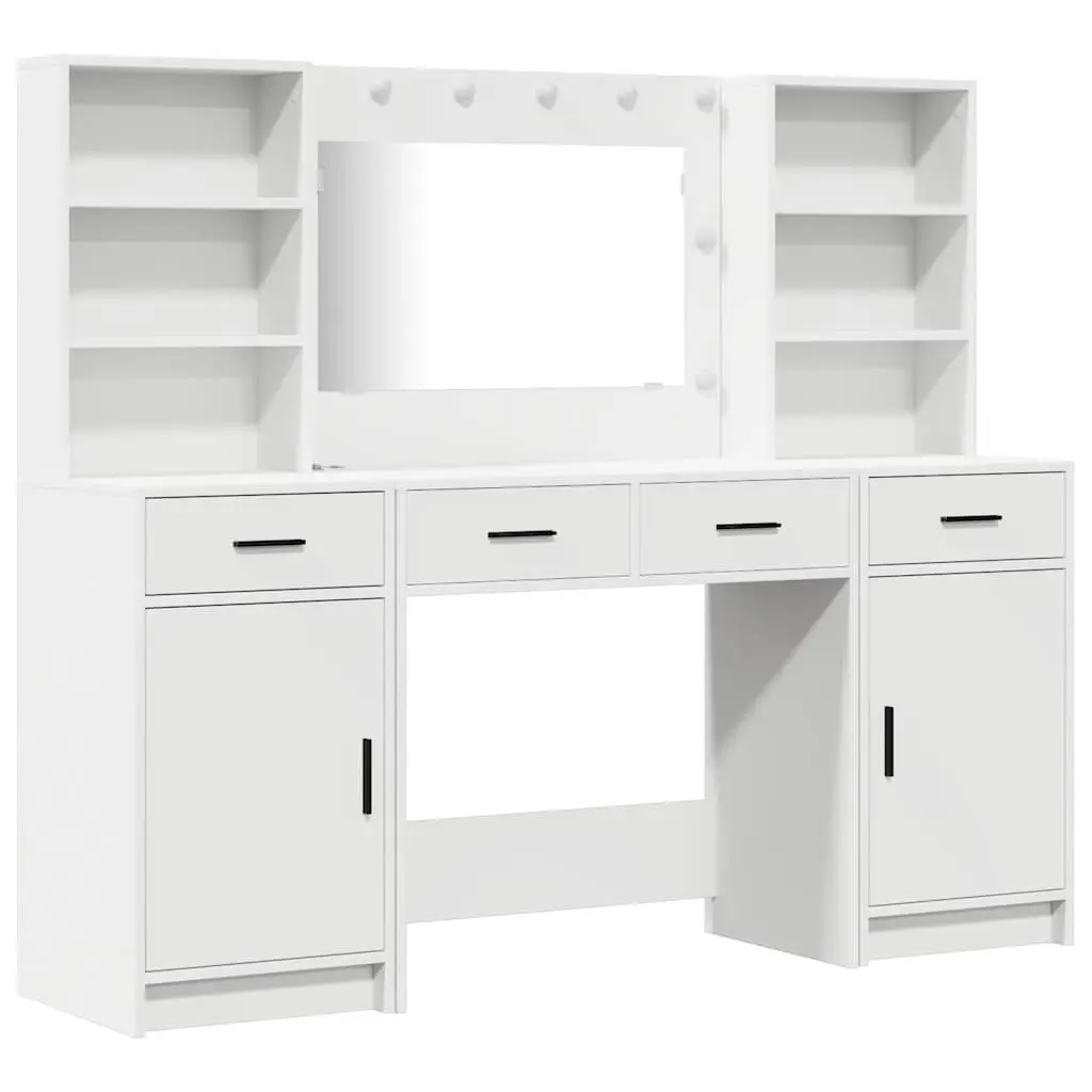 White Dressing Table with LED Lighting