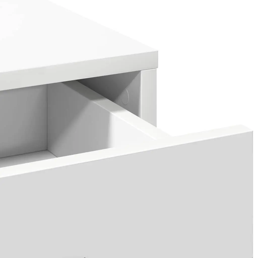Dressing Table Set with LED Mirror 3 Piece White Bedroom Vanity Storage Drawers