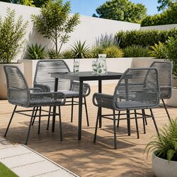 5 Piece Dining Set for Outdoor Gatherings and Relaxation