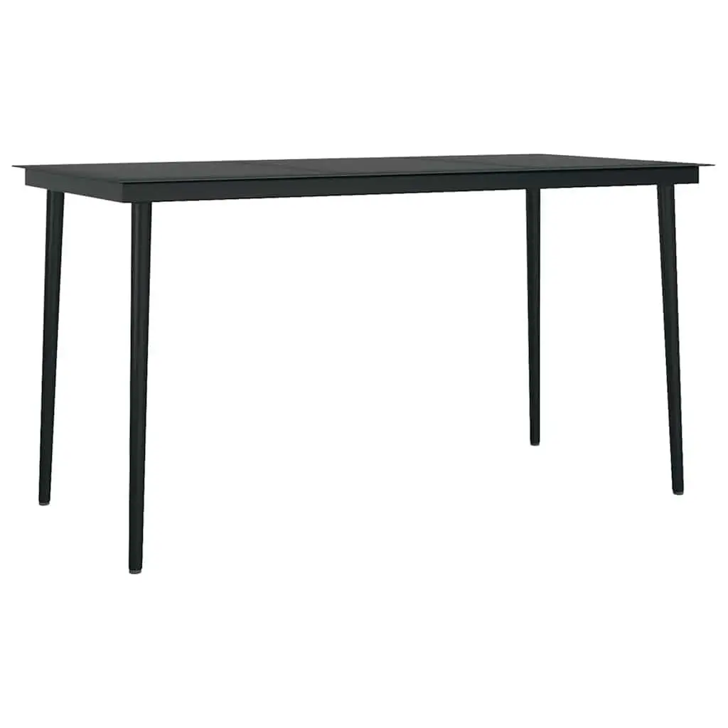 Garden Dining Set PE Rattan Frame Tempered Glass Table 5 Piece Outdoor Furniture Grey