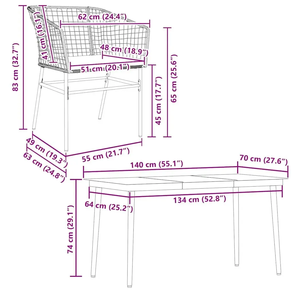 Garden Dining Set 5 Piece Outdoor Furniture Black Poly Rattan Glass Table Chair