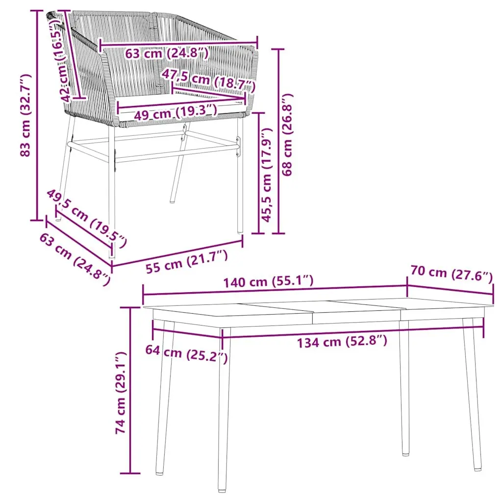 Garden Dining Set Black PE Rattan 5 Piece Outdoor Furniture with Glass Table and Chairs