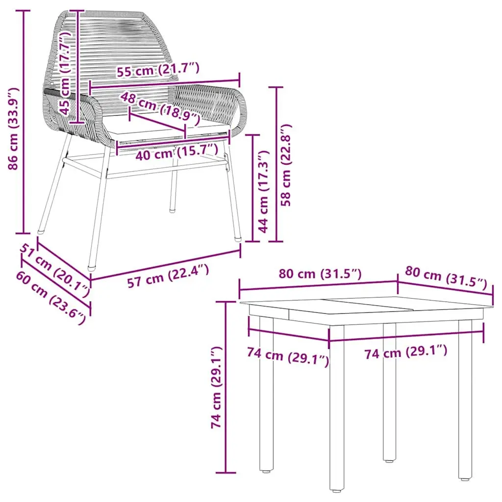 5 Piece Garden Dining Set Grey Poly Rattan Tempered Glass Table Outdoor Furniture