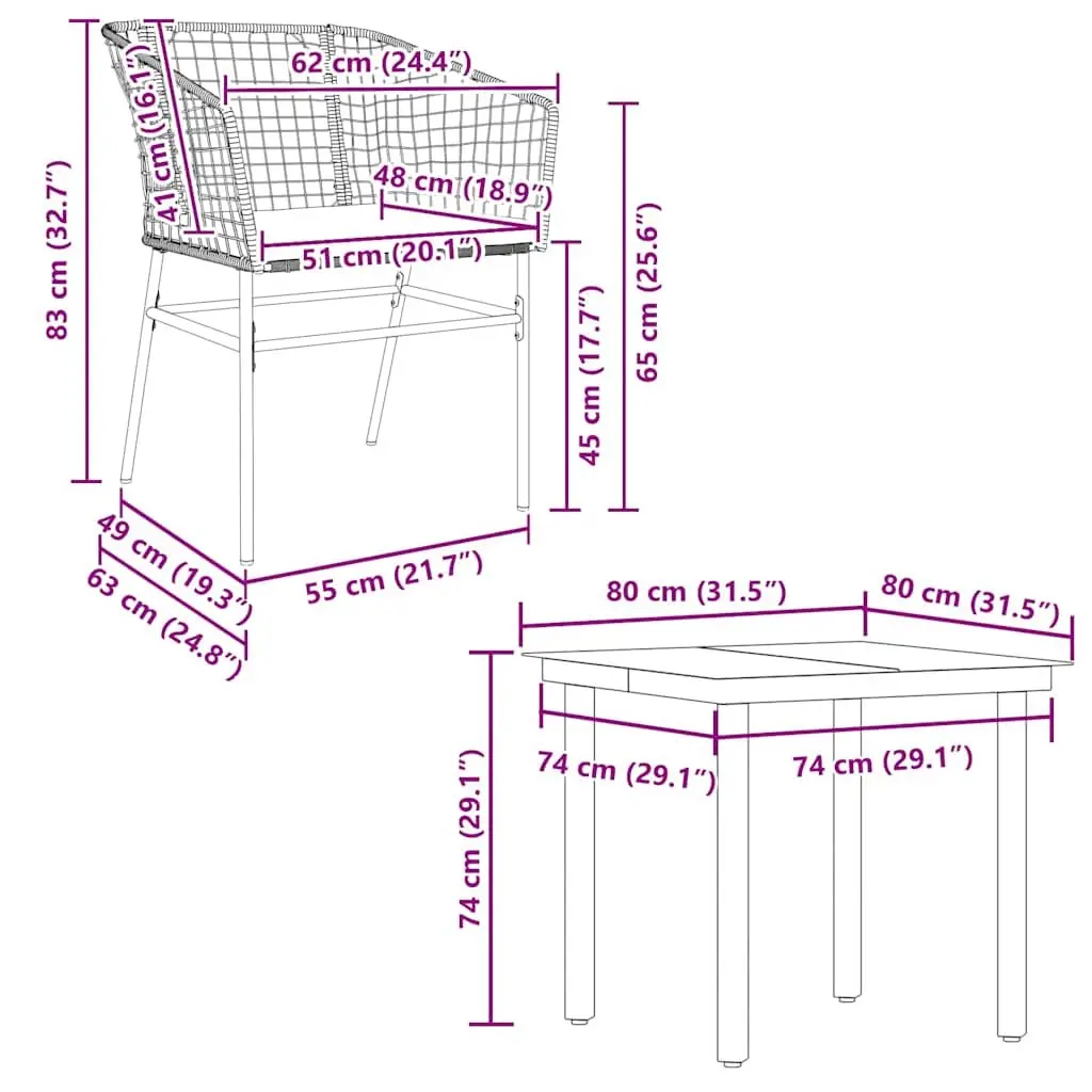 Garden Dining Set 5 Piece Outdoor Furniture Black Poly Rattan Glass Table Chairs