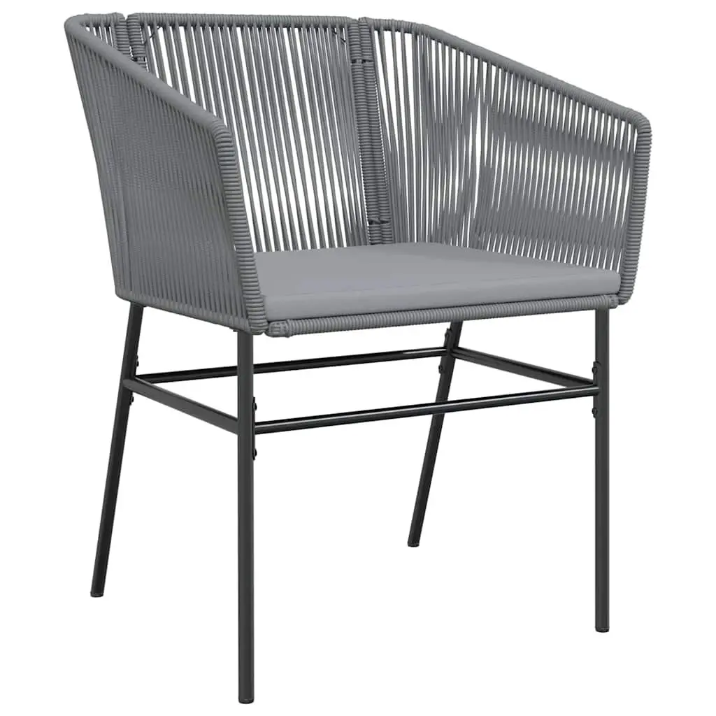 Garden Dining Set 5 Piece Poly Rattan Grey Outdoor Patio Furniture with Glass Table