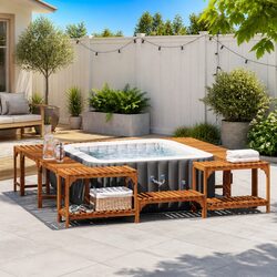 Practical Hot Tub Surround for Your Outdoor Space