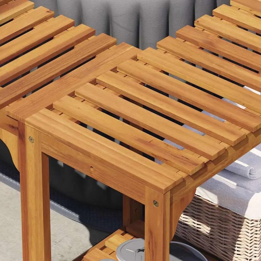 Hot Tub Surround Acacia Wood 230 x 230 cm Brown