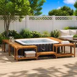 Practical Hot Tub Surround for Your Outdoor Space