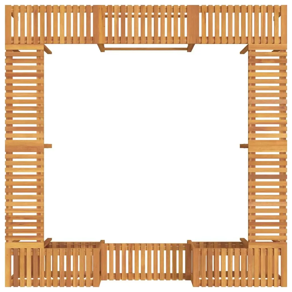 Hot Tub Surround Outdoor Enclosure 255cm x 255cm x 55.5cm Brown Solid Acacia Wood Spa Deck