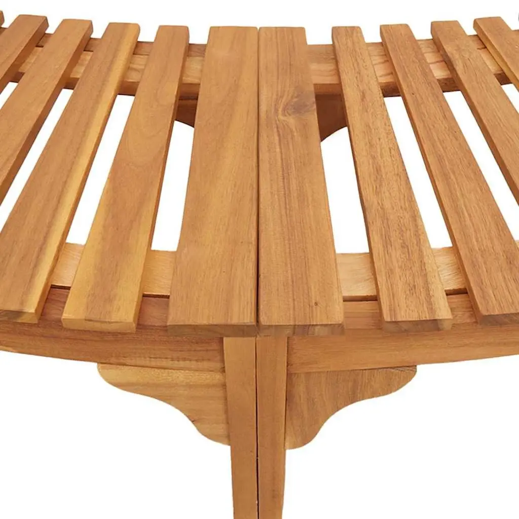 Hot Tub Surround Solid Acacia Wood Circular 275cm Diameter Brown
