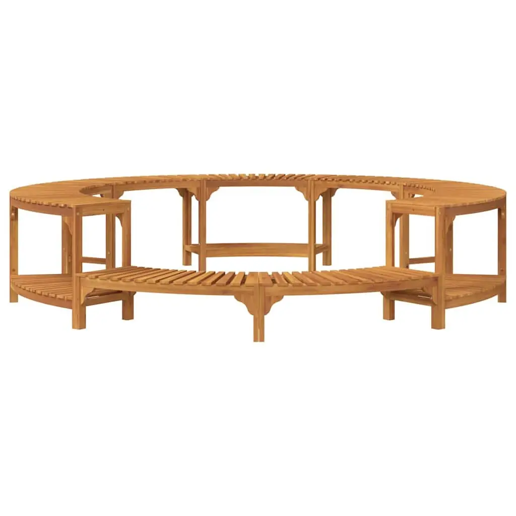 Hot Tub Surround Solid Acacia Wood Circular 275cm Diameter Brown