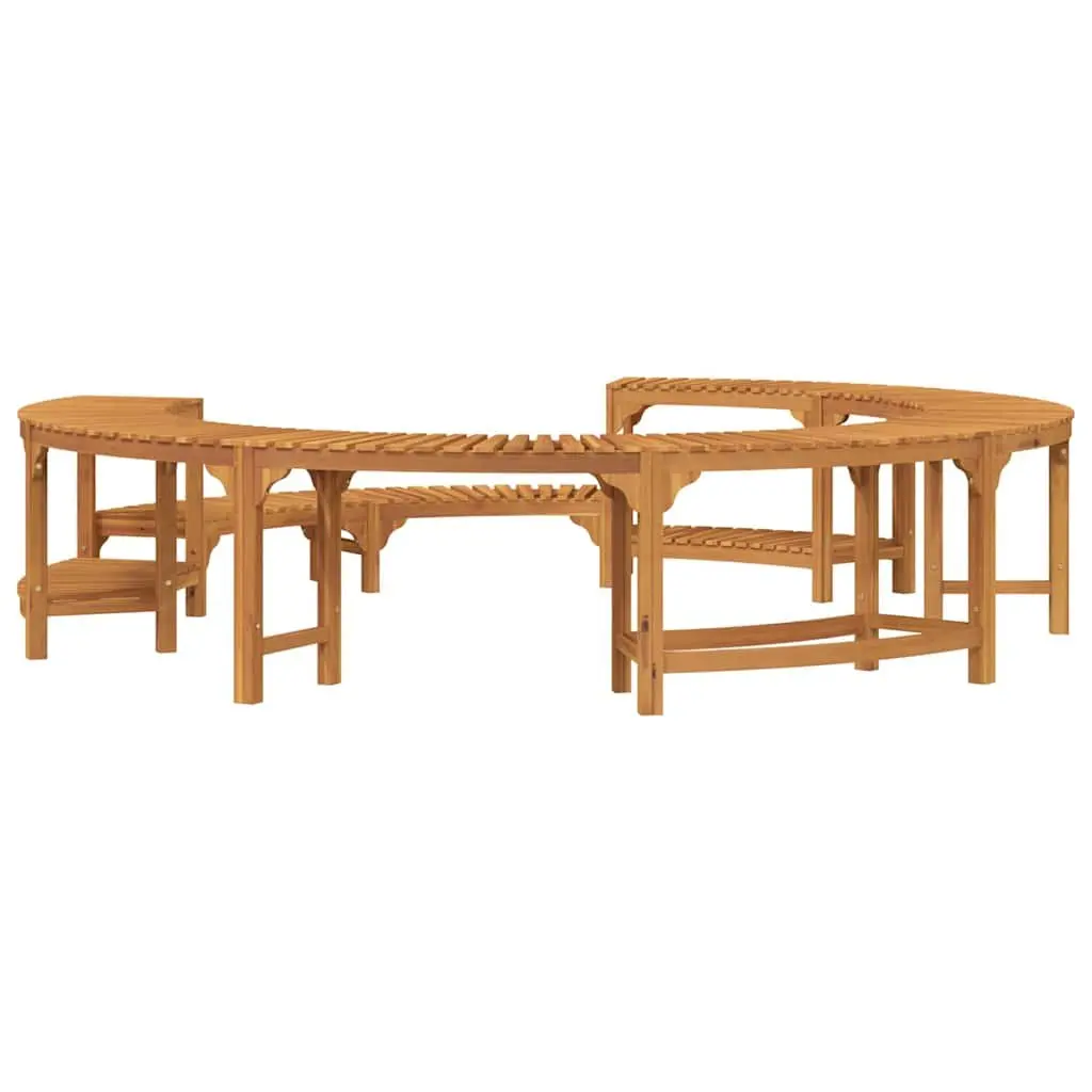 Hot Tub Surround Solid Acacia Wood Circular 275cm Diameter Brown