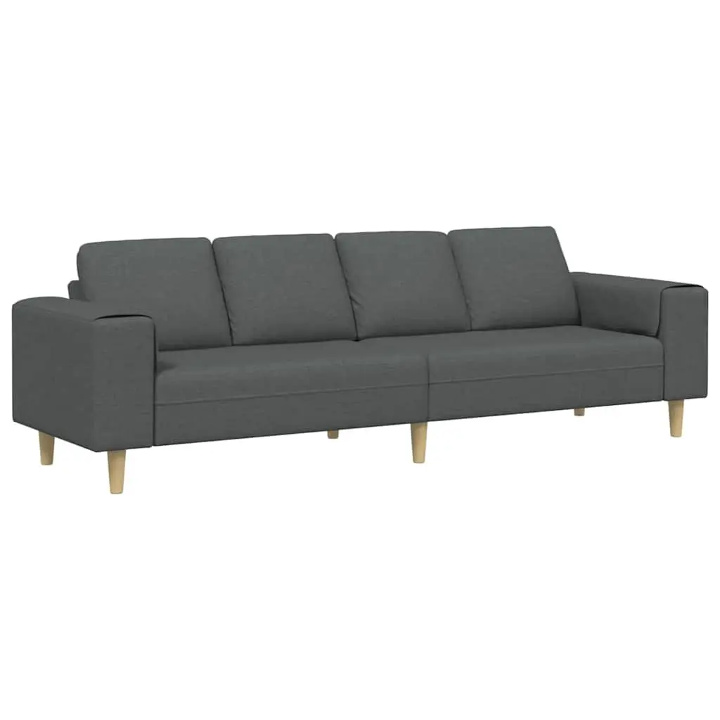 Sofa250cmdarkgreyupholsterypolyesterfoamfillingcontemporarydesignfurniture