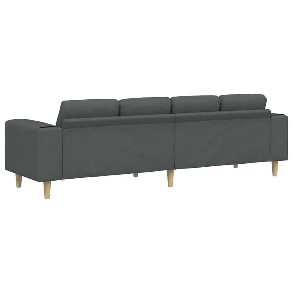 Sofa250cmdarkgreyupholsterypolyesterfoamfillingcontemporarydesignfurniture
