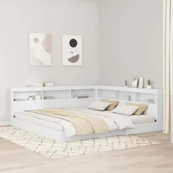 Space-Saving Bookcase Bed with Headboard 180 x 200 cm