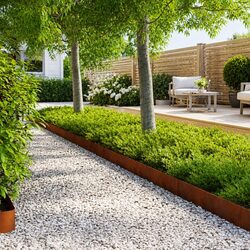 Garden Lawn Edging Borders 50 Pieces Weathering Steel Rusty Brown Landscape