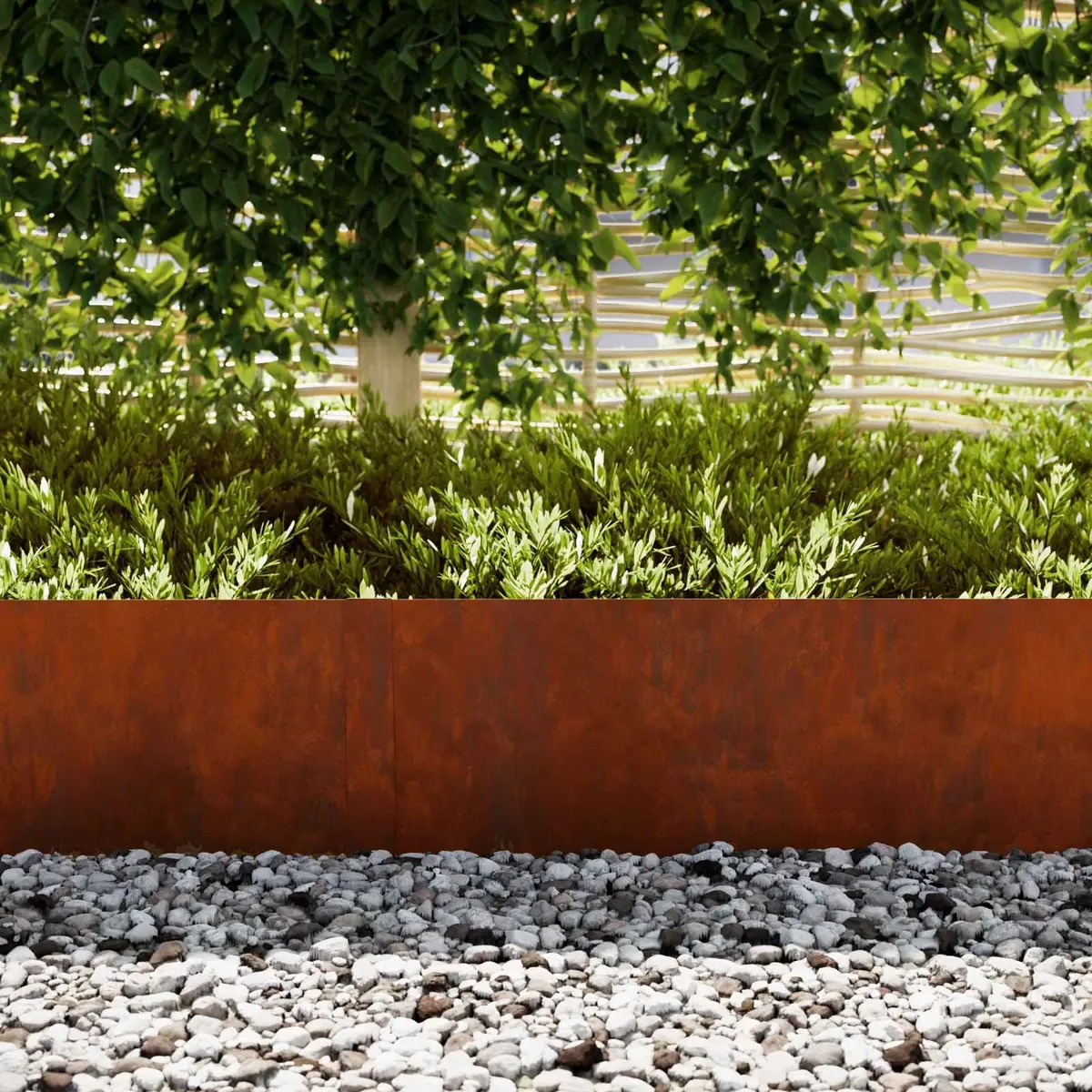 Garden Lawn Edging Weathering Steel 100 x 30 x 0.05 cm Rusty Brown 50 Piece Border Fencing Landscape