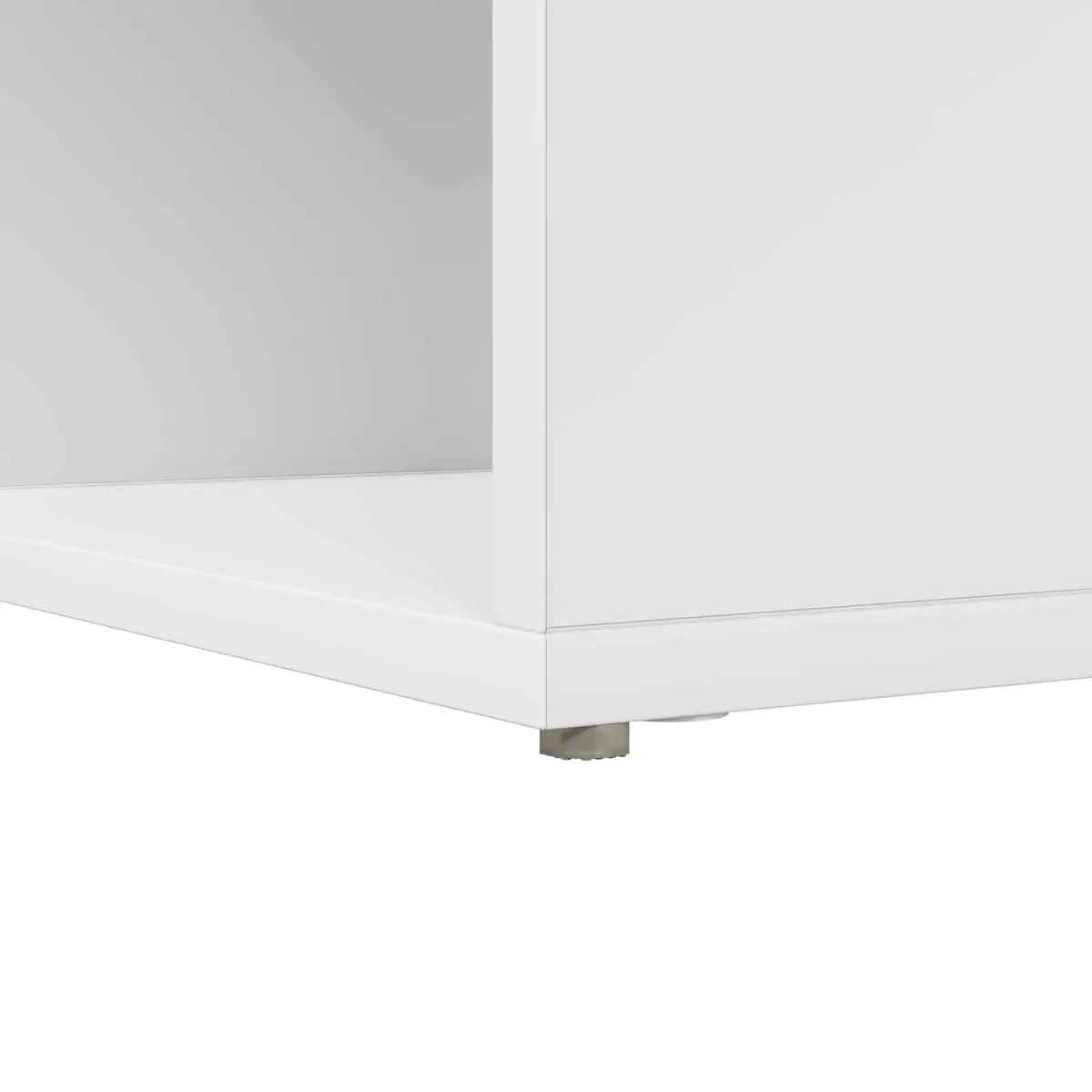 Corner Desk Engineered Wood White 1015cm x 1495cm x 1495cm with Storage Shelves