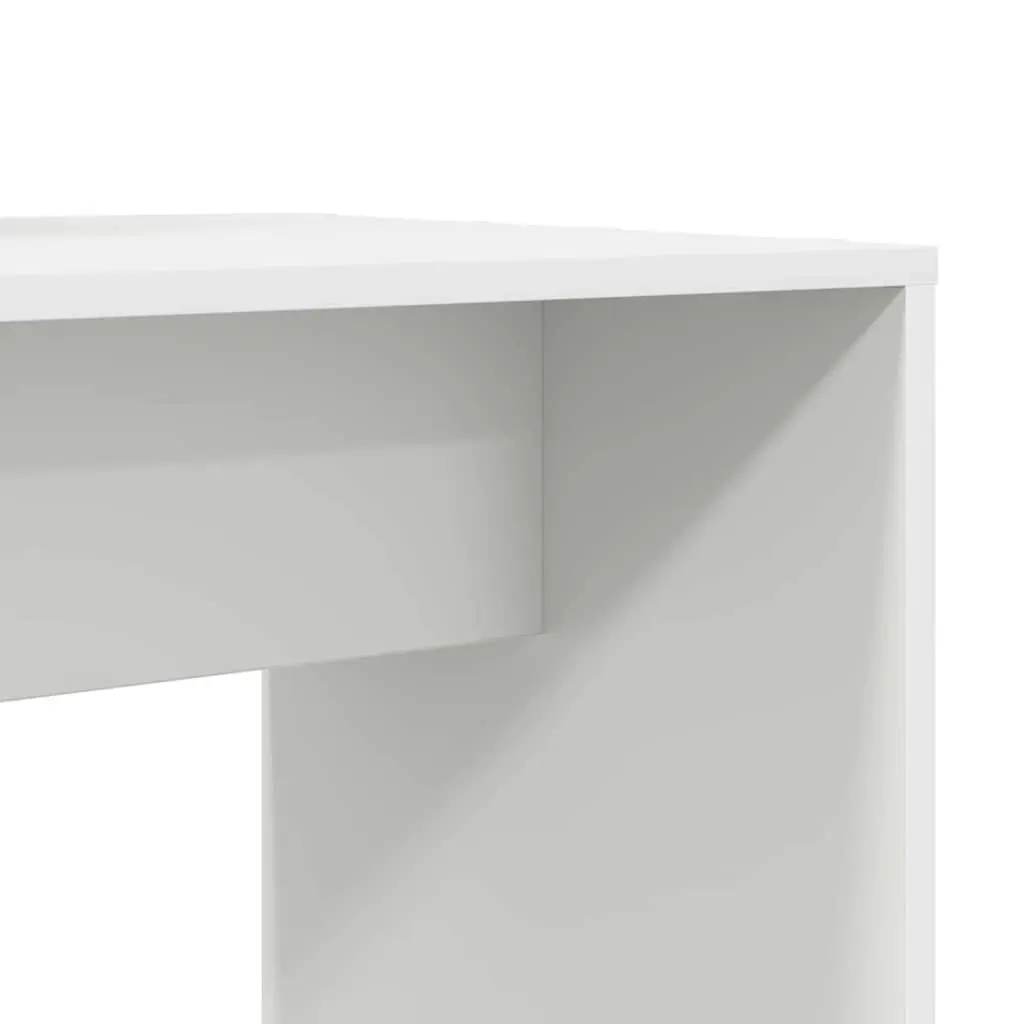 Desk Engineered Wood Large White with Shelves Modern Office Furniture