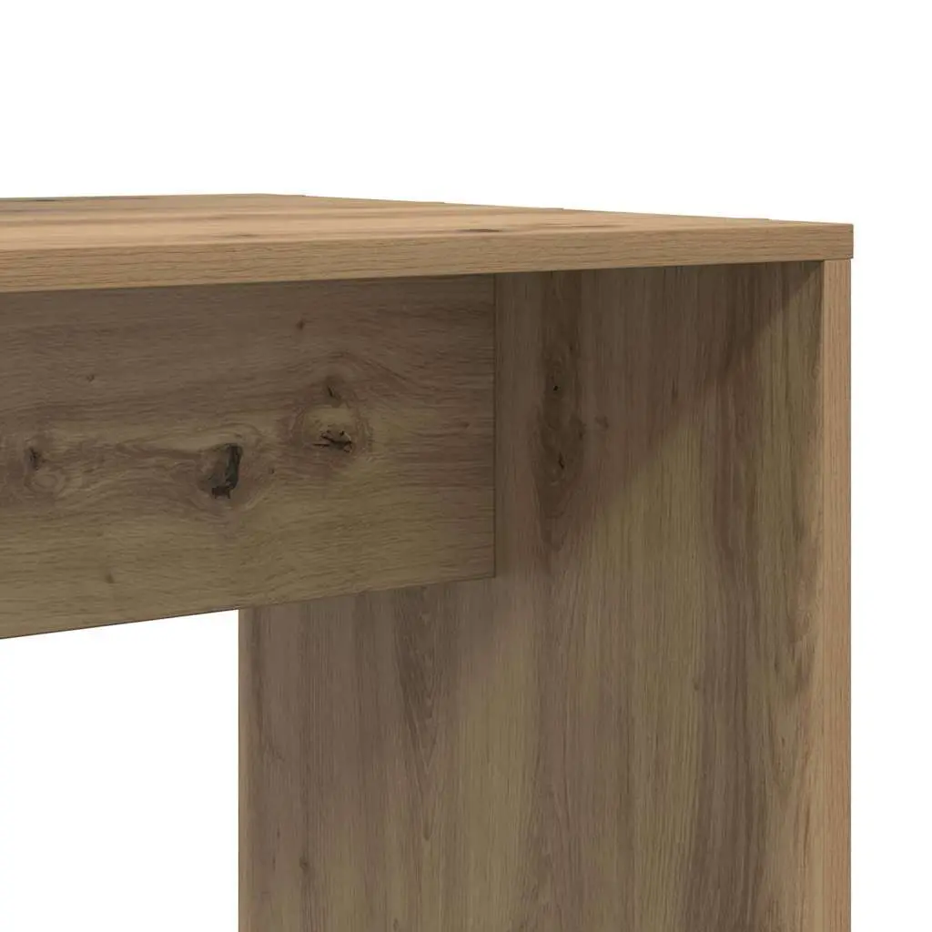 Desk Engineered Wood Modern 138.5 x 55 x 143 cm Brown Home Office Workspace Study Gaming Furniture