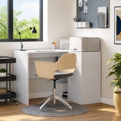 Functional White Corner Desk with Storage Solutions