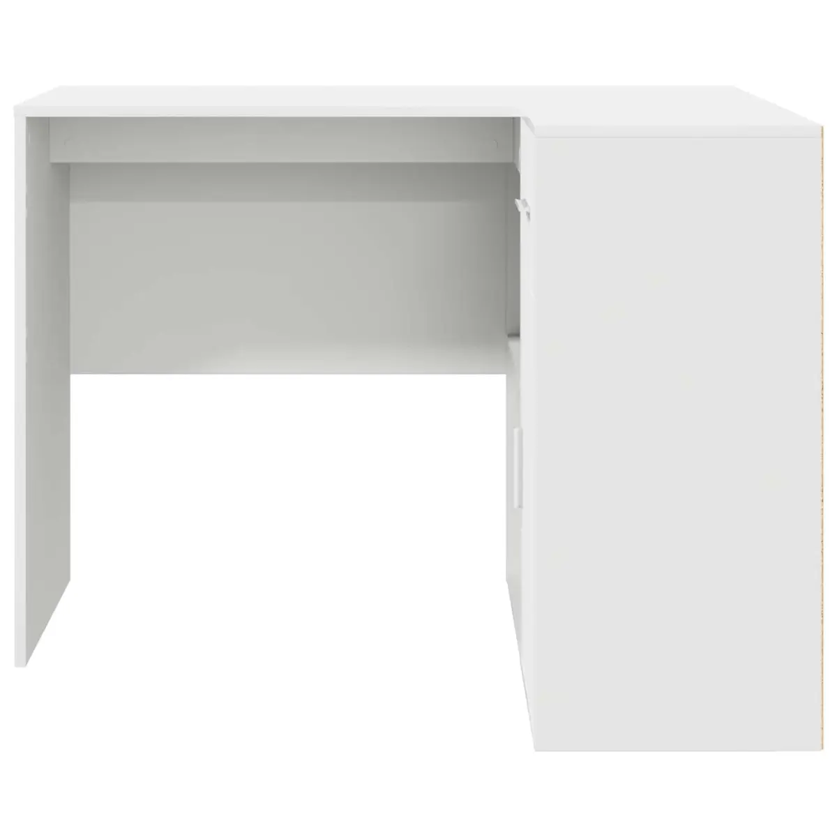 White Corner Desk with Storage Solutions