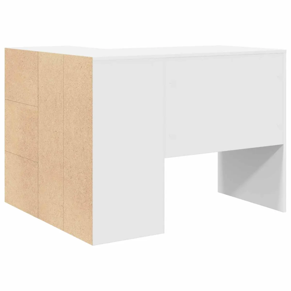 White Corner Desk with Storage Solutions
