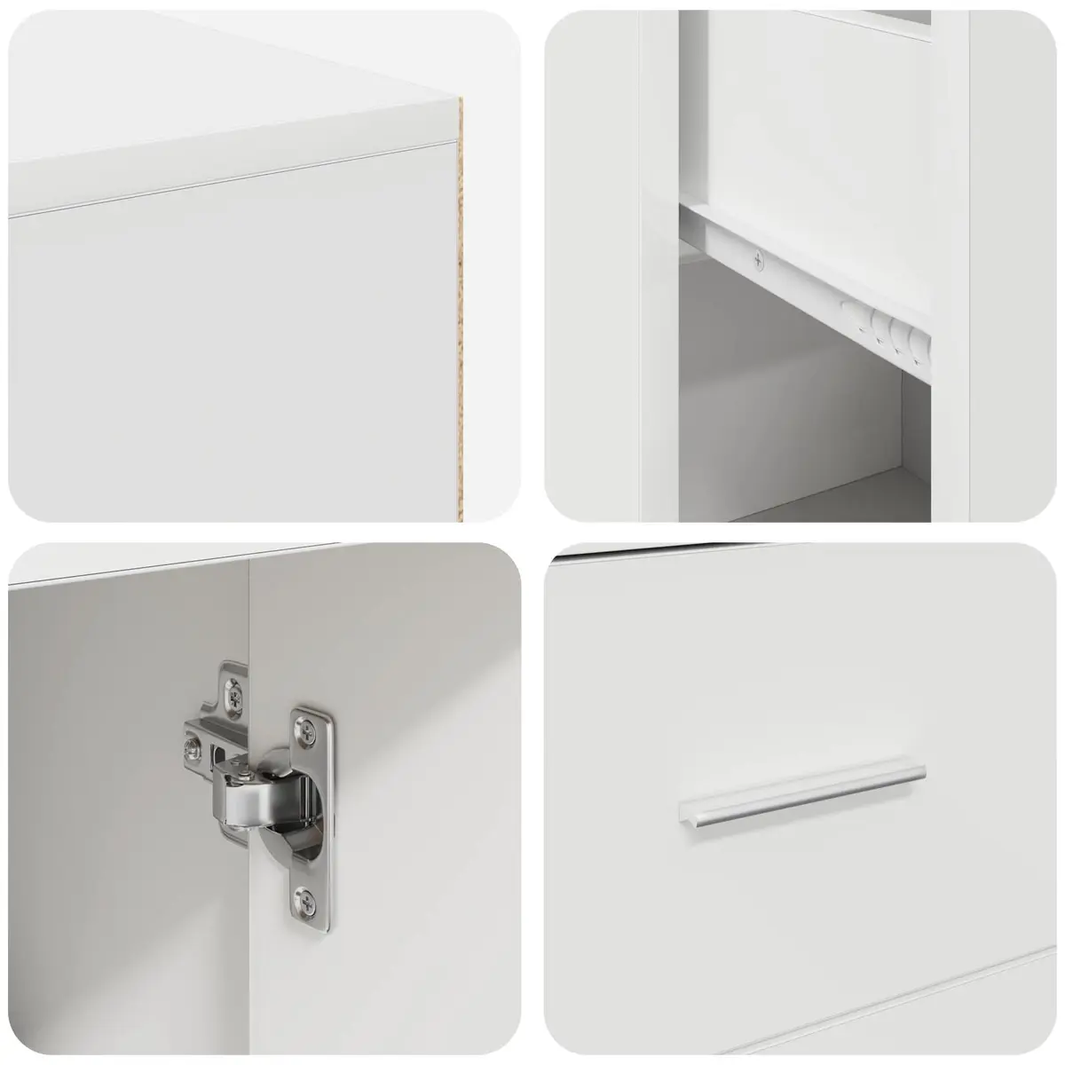 White Corner Desk with Storage Solutions