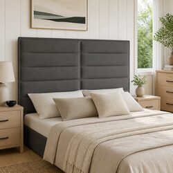 Versatile Dark Grey Headboard for Any Bedroom Setup