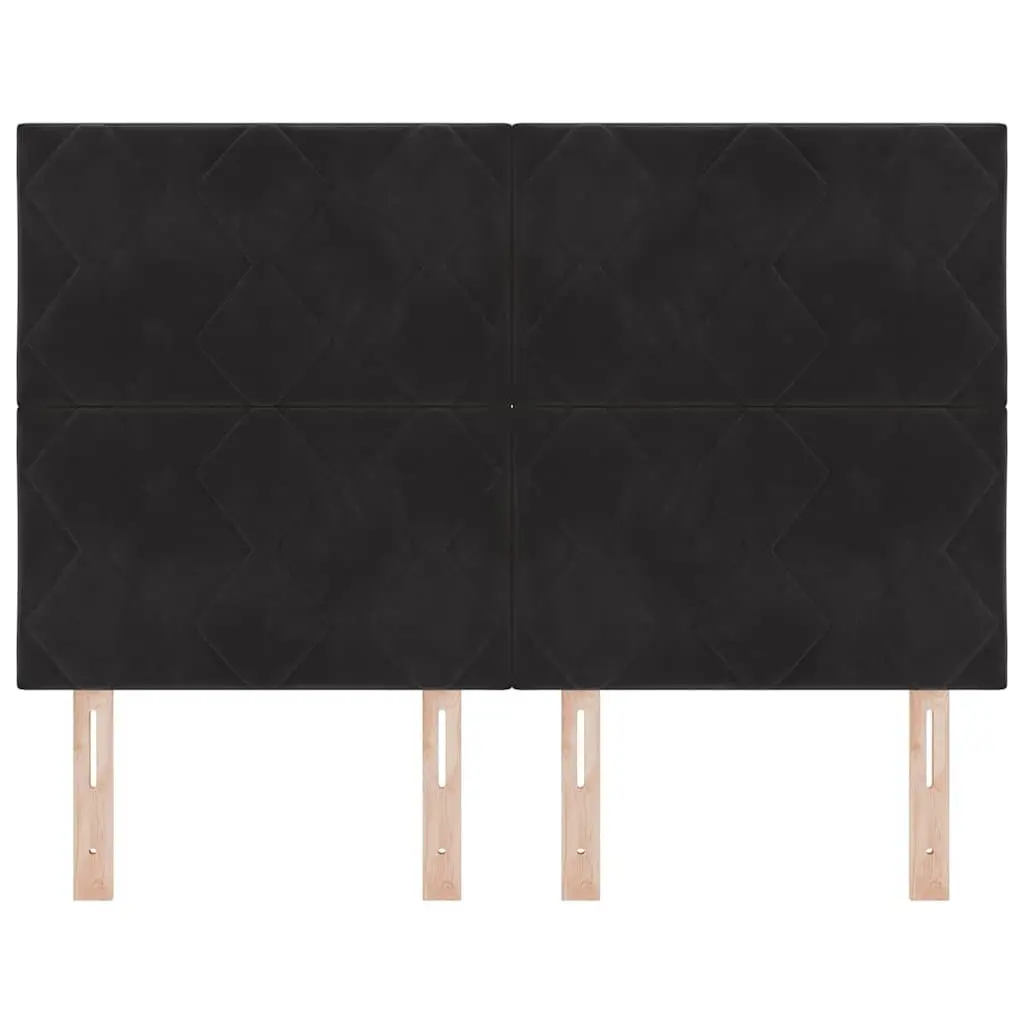 Black Velvet Headboard for Modern Bedrooms 144cm