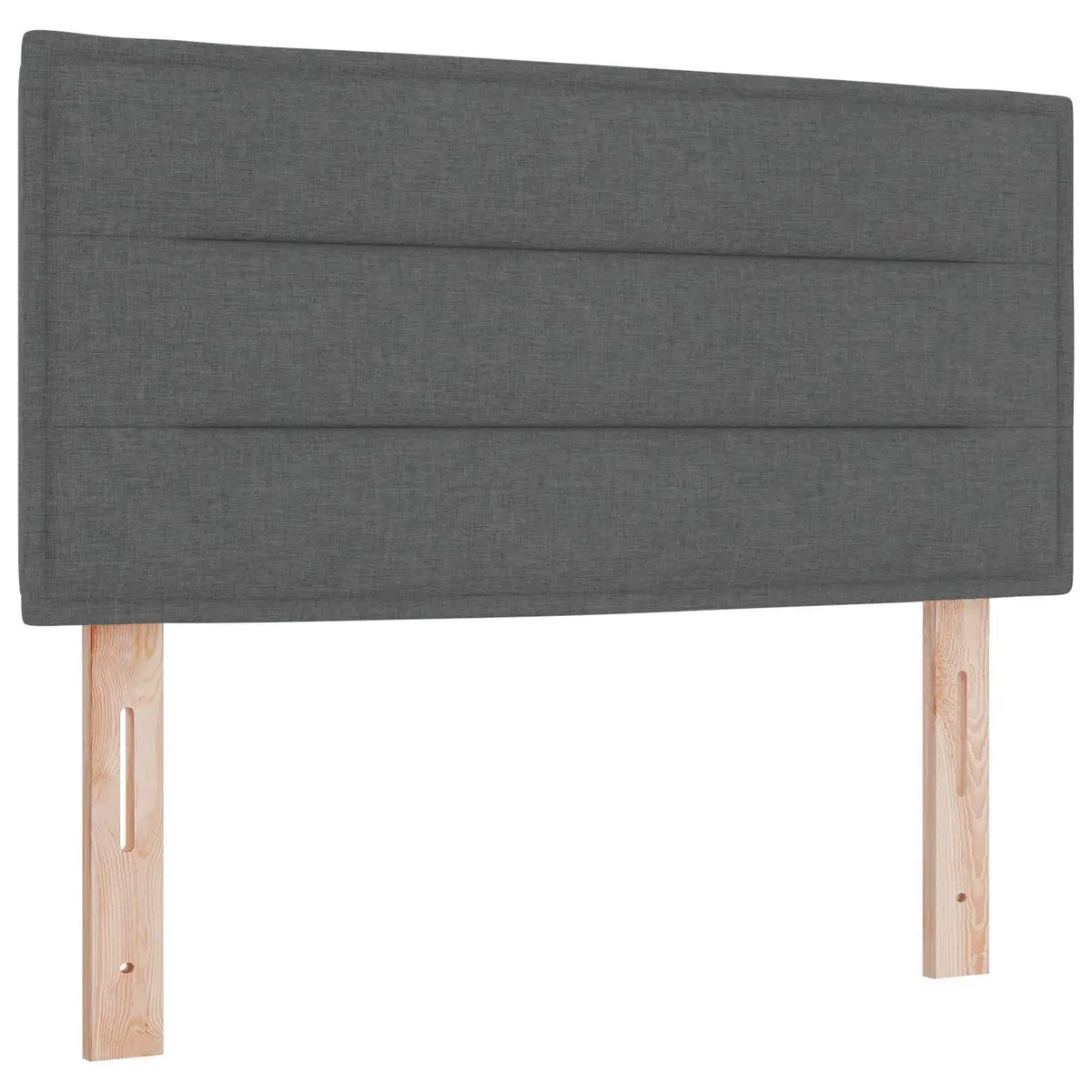 100cm Adjustable Height LED Headboard Dark Grey Fabric with RGB Strip Lights