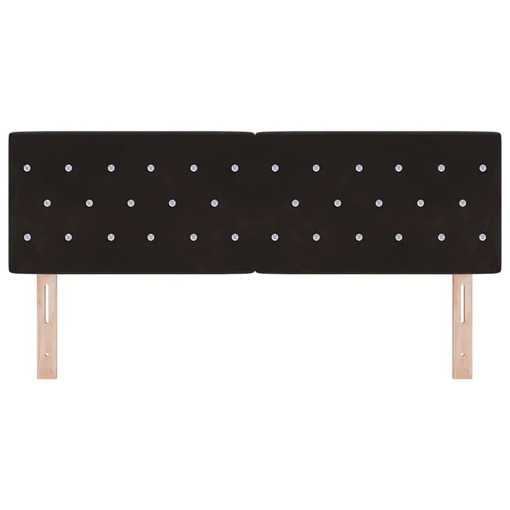 LED Headboard Engineered Wood 160 cm Black with RGB Strip Lights Adjustable Height