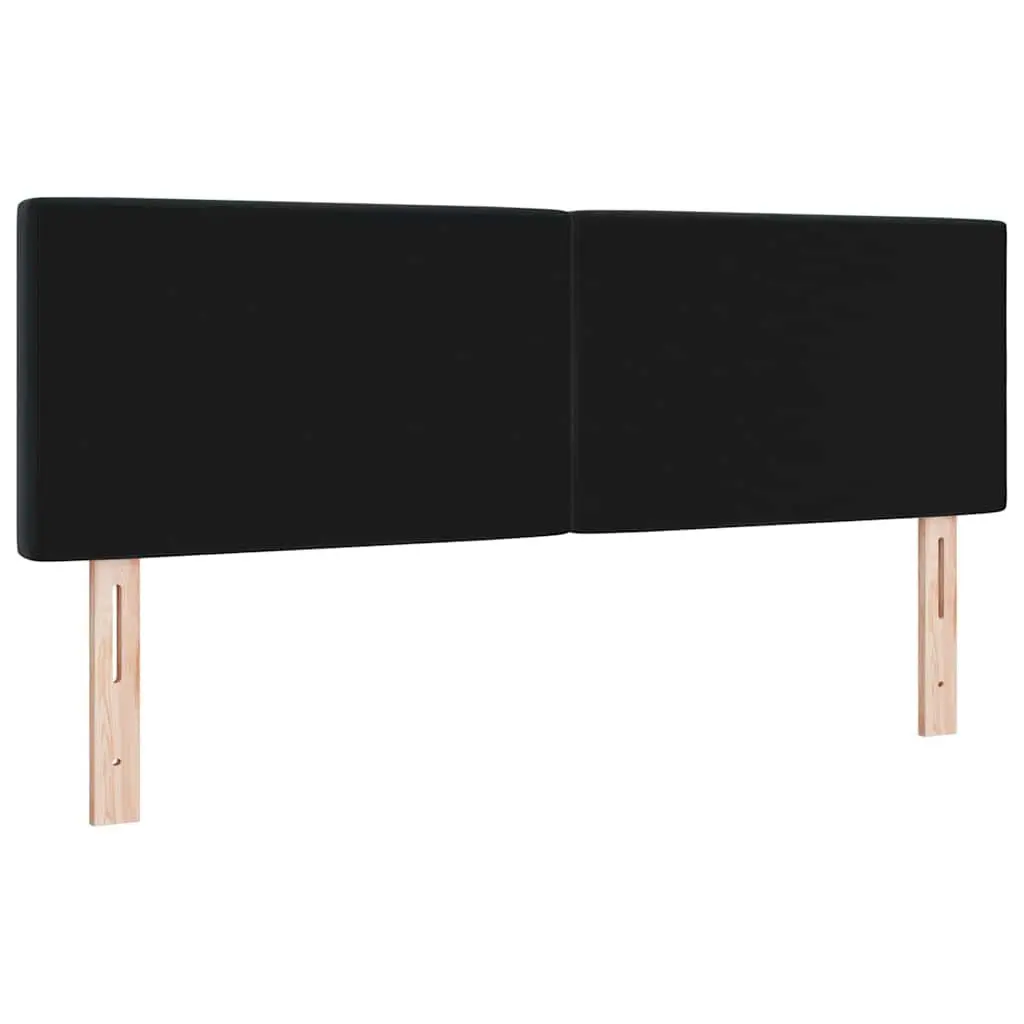 LED Headboard Engineered Wood 160 cm Black with RGB Strip Lights Adjustable Height