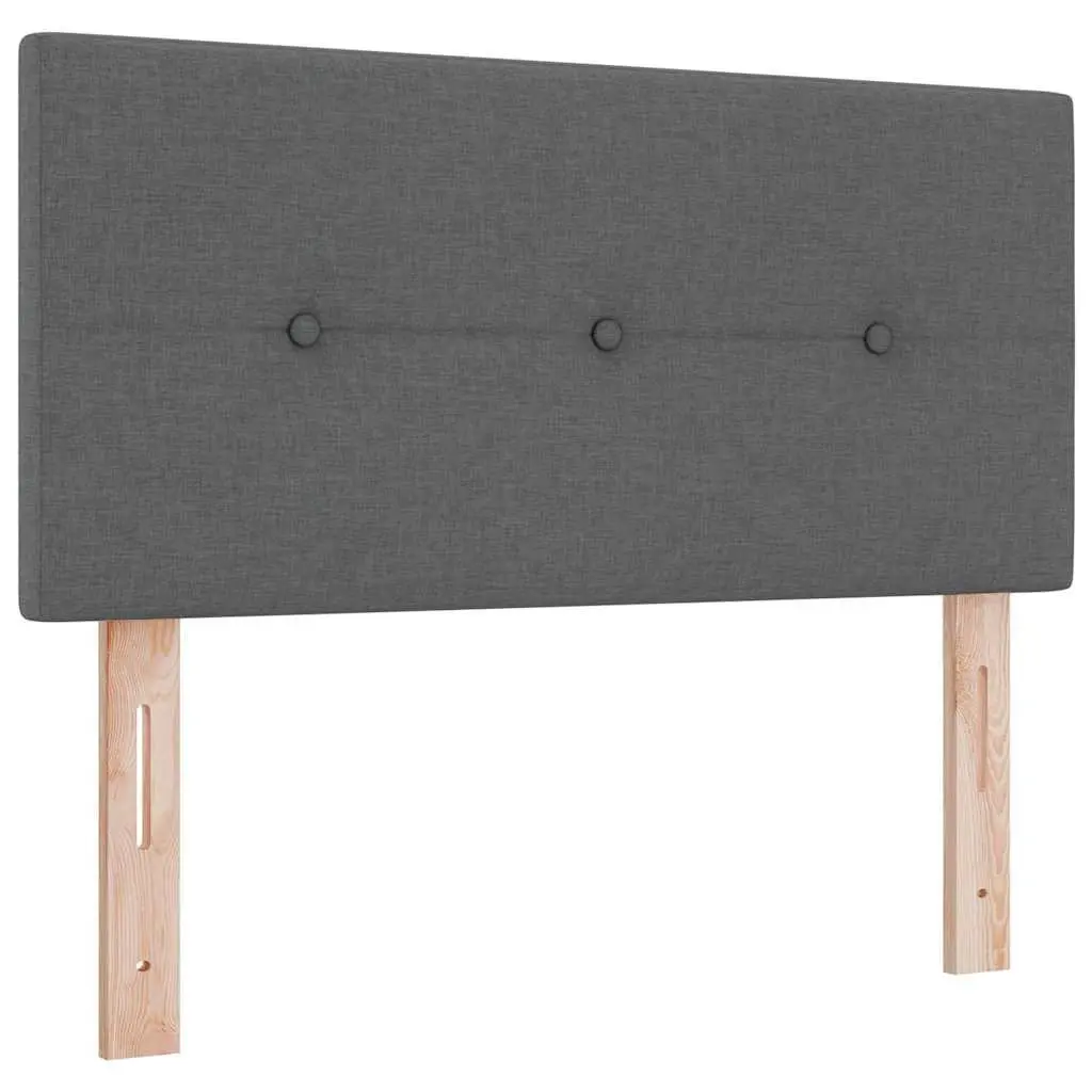 LED Headboard 100cm Grey Fabric Adjustable Height Modern Bedroom Wall Mounted