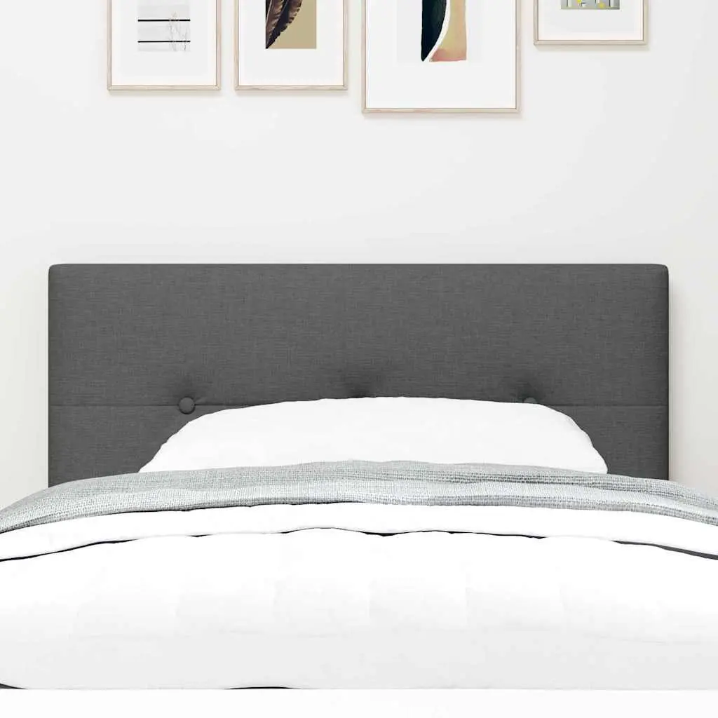 LED Headboard 100cm Grey Fabric Adjustable Height Modern Bedroom Wall Mounted