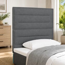 LED Headboard 80 cm Dark Grey RGB Strip Lights Adjustable Modern Bedroom