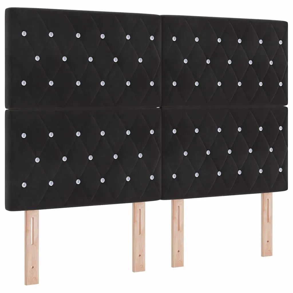 LED Headboard with RGB Strip Lights Black 160cm Adjustable Bedroom Upholstered
