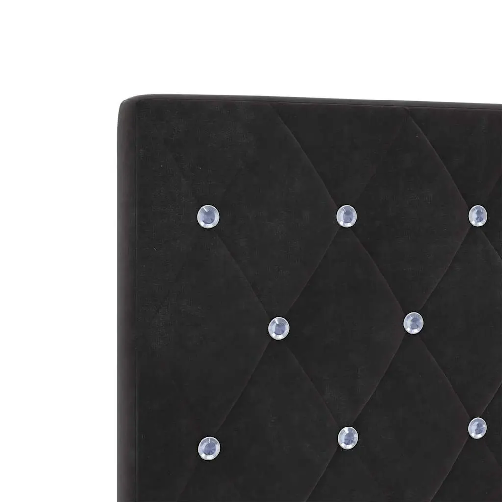 LED Headboard with RGB Strip Lights Black 160cm Adjustable Bedroom Upholstered