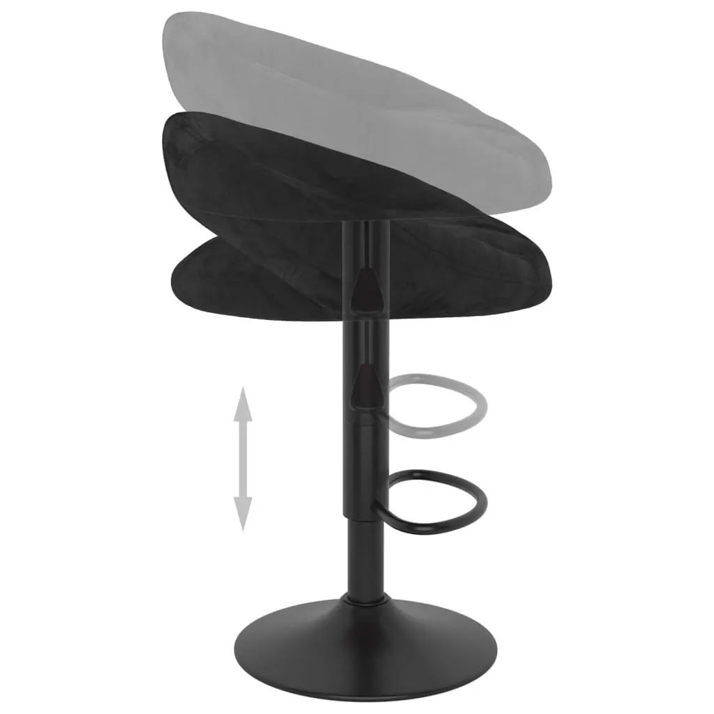 Velvet Bar Stools with Adjustable Heights