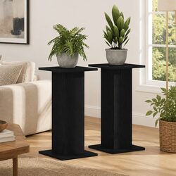 Plant Stand 2 pcs Black Modern Display Riser Indoor Outdoor Home Garden Decor