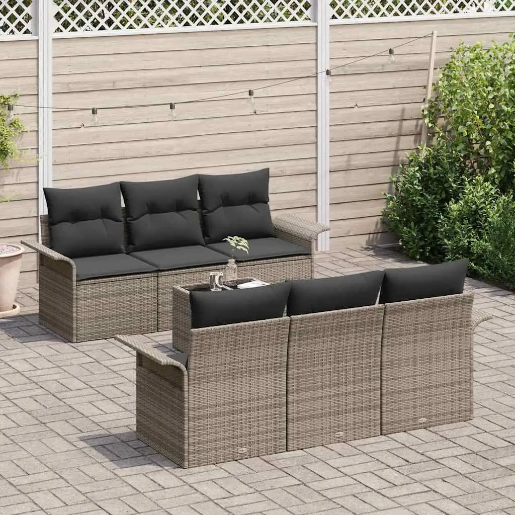 7-Piece Grey Sofa Set for Outdoor Living