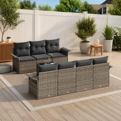 Versatile 8pc Garden Lounge Set: Perfect for Outdoor Spaces