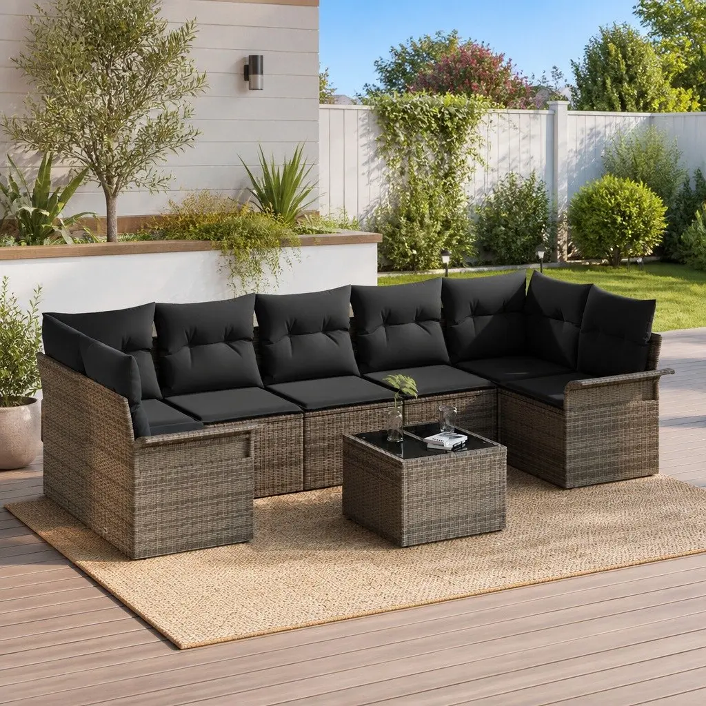 8-Piece Garden Sofa for Outdoor Use