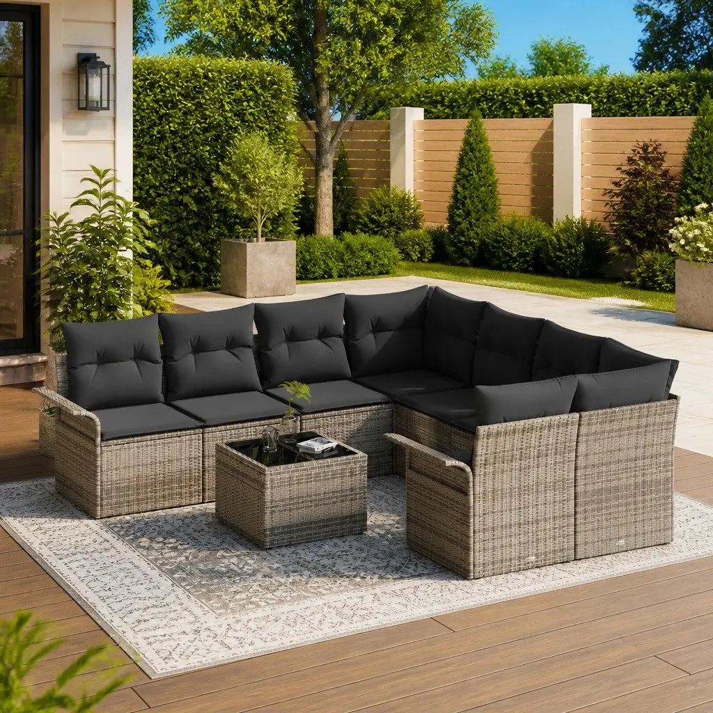 9-Piece Sofa Set for Outdoor Gatherings