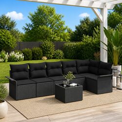 Versatile 7-Piece Sofa Set for Outdoor Spaces