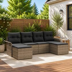 Perfect for Your Patio: 6-Piece Garden Sofa Set