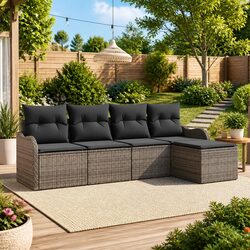 Versatile Grey Garden Sofa Set for Outdoor Living